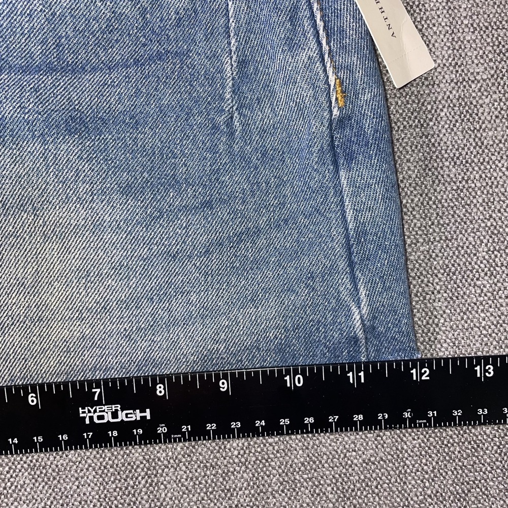 Anthropologie Pilcro Denim Shorts Women 27 Blue Casual Frayed Hem Forsythia Wash - Picture 10 of 11
